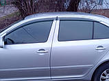 Вітровики з хромом Niken Luxury (SD, 4 шт) для Skoda Octavia II A5 2006-2010рр, фото 3