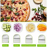 Мультислайсер із контейнером Овочерізка для овочів і фруктів ручний, фото 8