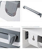 Кухонний тримач для фольги та паперу потрійний тримач для паперових рушників, харчової плівки та фольги, фото 3