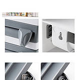 Кухонний тримач для фольги та паперу потрійний тримач для паперових рушників, харчової плівки та фольги, фото 5