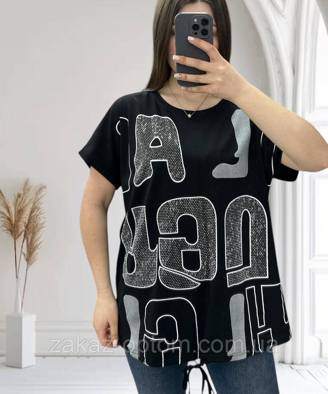 Футболка жіноча батал оптом (L-2XL) Китай 25311-134393