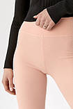 Лосини з еластичного трикотажу в рубчик - персиковий цвет, M (є розміри) L, Нове, фото 4