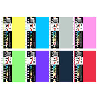 Блокнот А6, 80 л, пластик, пружина збоку АП-1512 G-Rich