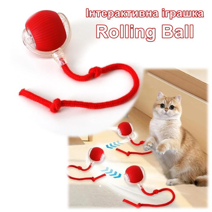 Інтерактивна іграшка для тварин Rolling Ball Red