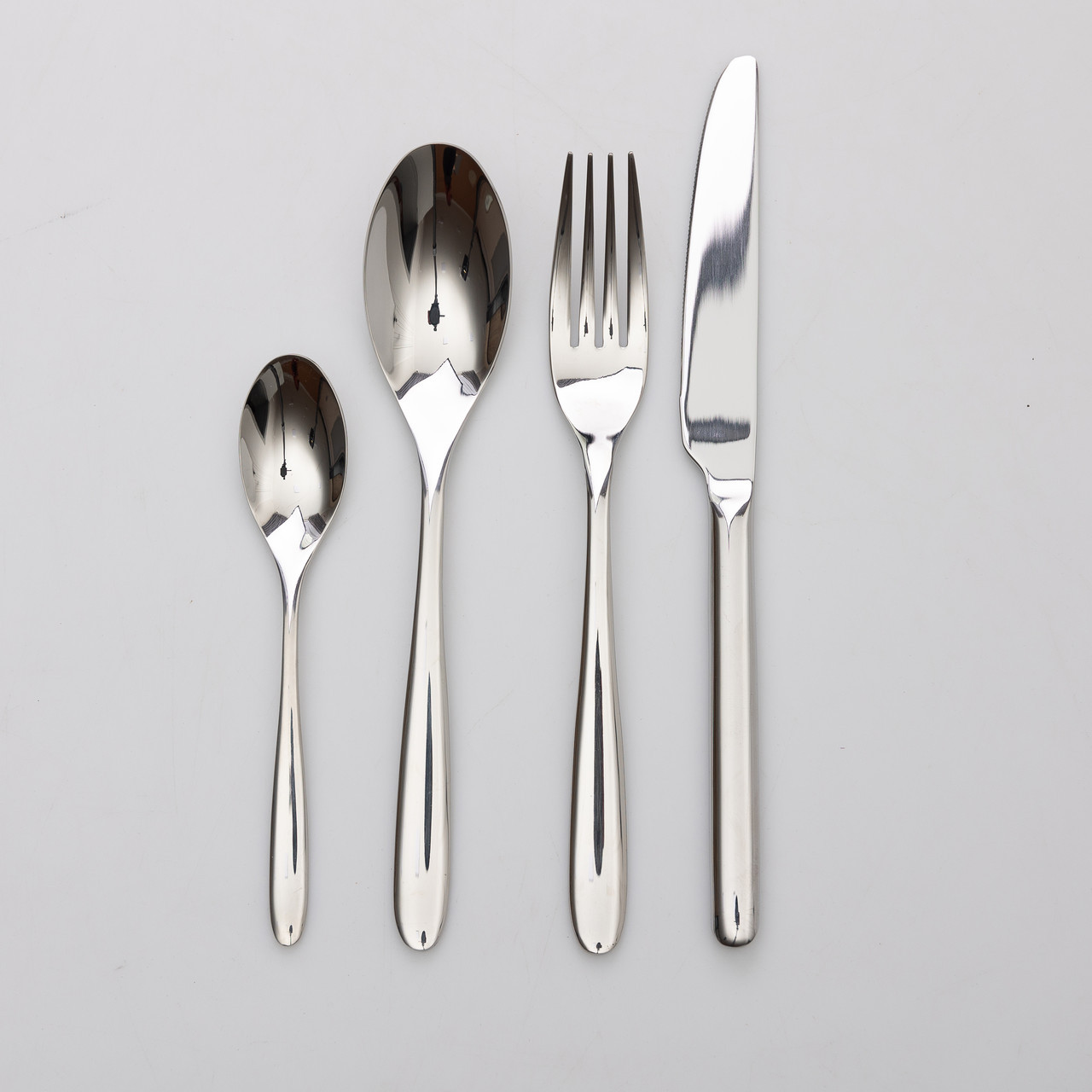 Набір столових приборів на 6 персон 24 предмети столовий набір приборів Сріблястий, фото 1