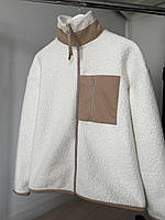 Найтрендовіша курточка "баранчик" з карманчиком із плащівки