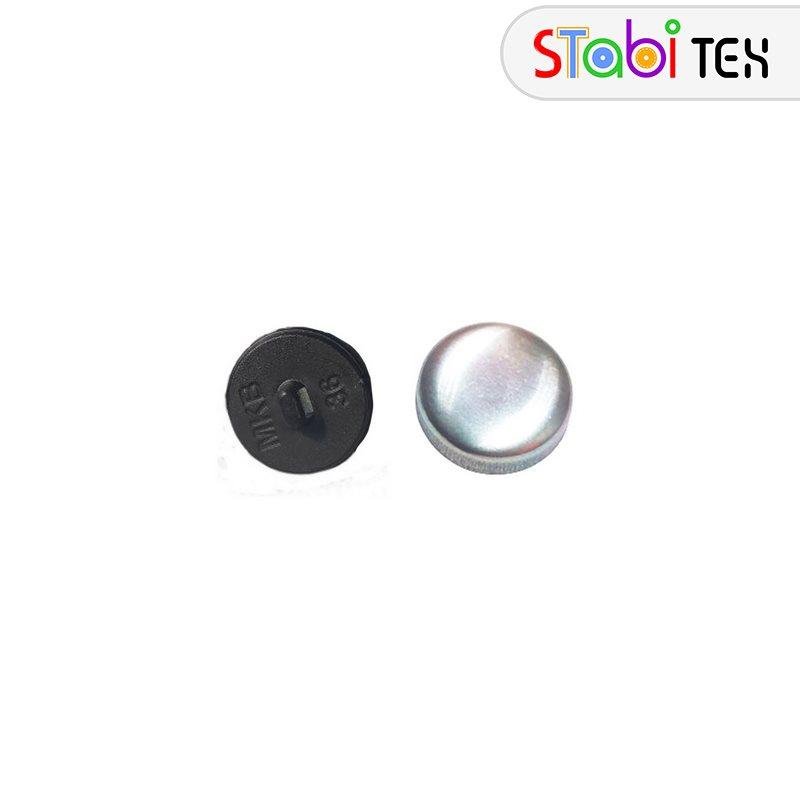 Ґудзик обтяжнений No36 MIKRON низ пластик під пришив (500 шт.) Чорний