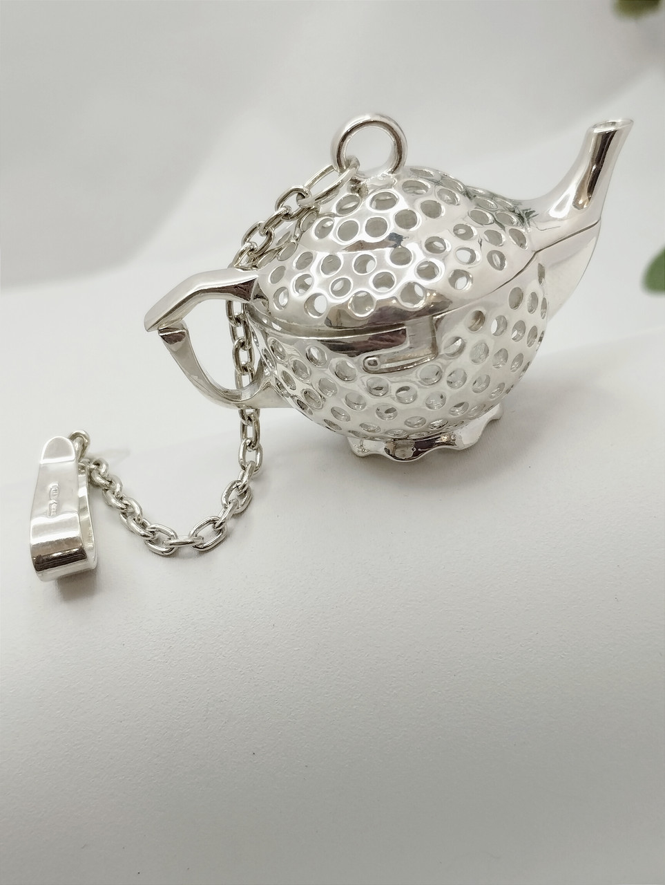 Срібний заварник для чаю 925 проби.