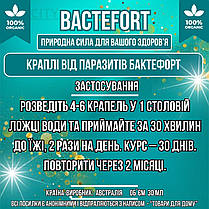 Краплі від гельмінтів паразитів та токсинів Bactefort натуральний засіб для очищення організму від глистів, фото 5