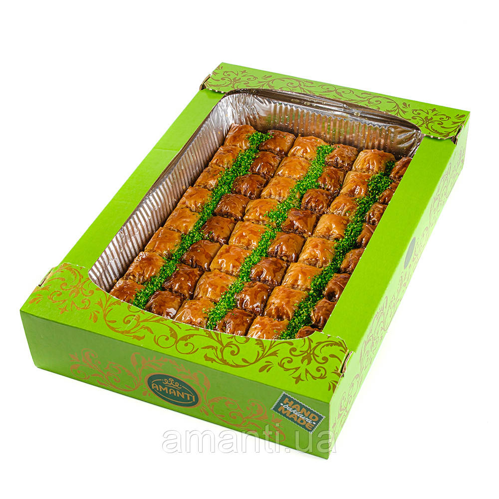 Пахлава Amanti Мозаїка з какао, волоським горіхом і фісташкою 1 кг, фото 1