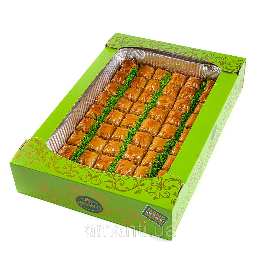Пахлава Amanti Мозаїка з волоським горіхом та фісташкою 1 кг, фото 1