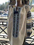 Вишиванка жіноча вишита хрестиком геометричним орнаментом ручна робота розмір 48, фото 2