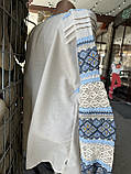 Вишиванка жіноча вишита хрестиком геометричним орнаментом ручна робота розмір 48, фото 5