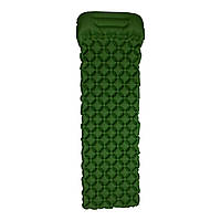 Матрац туристичний надувний для намету 190х55х3 см зелений Lugi SJ-0084GR