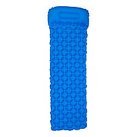 Матрац туристичний надувний для намету 190х55х3 см синій Lugi SJ-0084BL