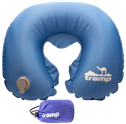 Надувна подушка під шию Tramp TRA-159 | Компактна, легка, зручна, анатомічної форми, для кемпінгу та подорожей, фото 1