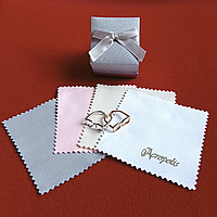 Серветка полірувальна для ювелірів. "Ваш Логотип" на мікрофібрі А-90/200, 8х8см