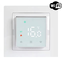 Wi-Fi терморегулятор в рамку Ecoset PWT 005 для теплої підлоги (білий) Schneider Unica New, Legrand Valena