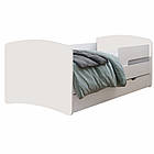 Ліжко Кіндер Кул, універсальне ліжечко на ламелях із захисними бортиками, шухляда в комплекті, фото 4