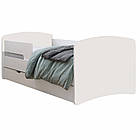 Ліжко Кіндер Кул, універсальне ліжечко на ламелях із захисними бортиками, шухляда в комплекті, фото 5