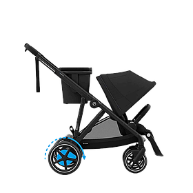 Коляска прогулянкова з двомісним шасі Cybex eGazelle S BLK Moon Black Чорна