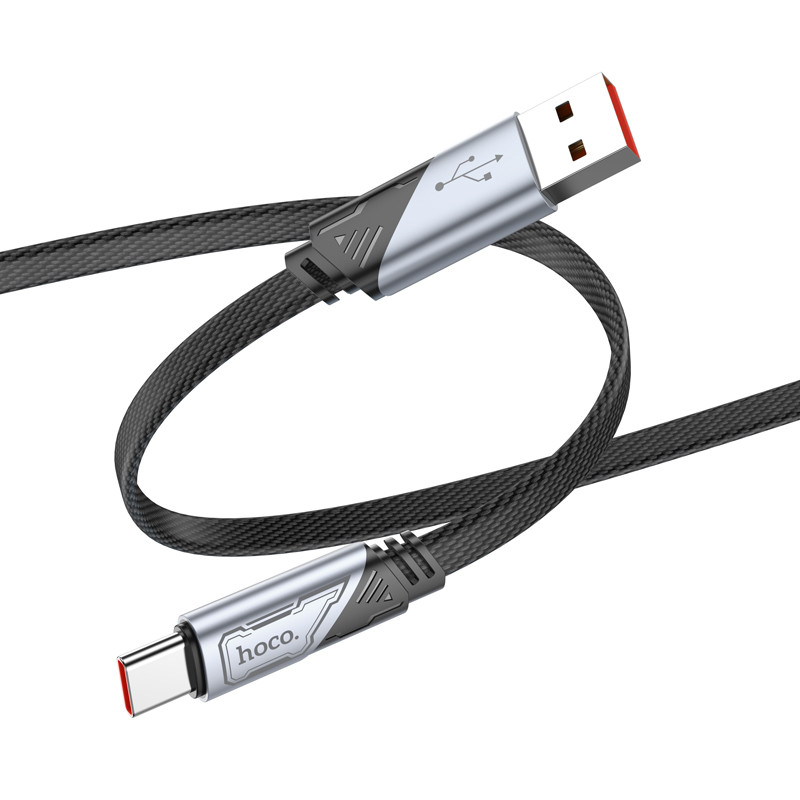Кабель USB - Type-C для зарядки та передачы даних зі швидкою зарядкою HOCO U119 |120см, 5A| Чорний, фото 1