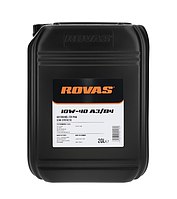 Напівсинтетична моторна олива для автомобілів Rovas 10W-40 A3/B4 20л