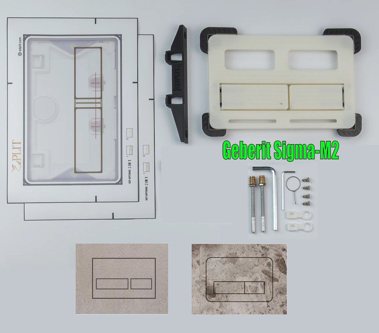 Прихована кнопка EDPLIT Invisi Tile Touch M2 для Geberit Sigma