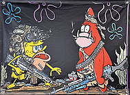 Губка Боб та Патрік банер 600х900 мм