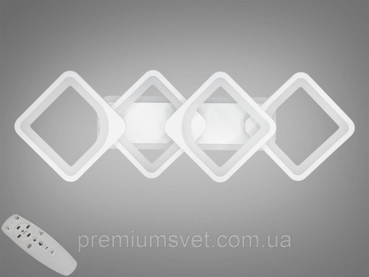 Люстра стельова світлодіодна H8060/2+2 WH LED 3color dimmer, фото 1