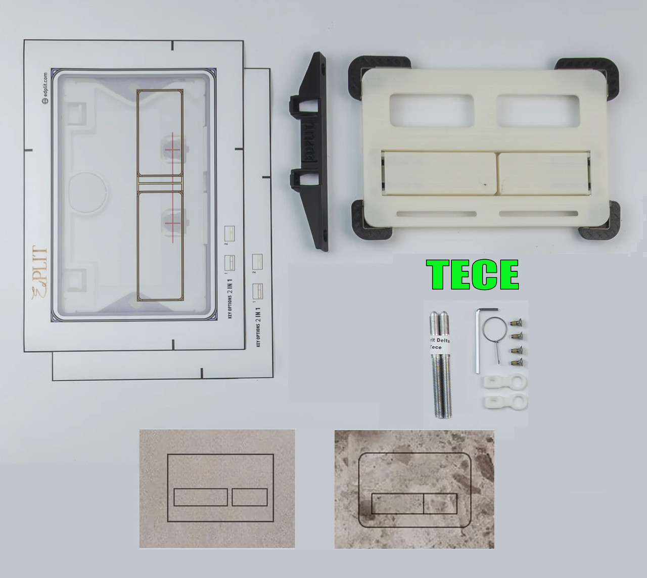 Прихована кнопка EDPLIT Invisi Tile Touch M2 для TECE