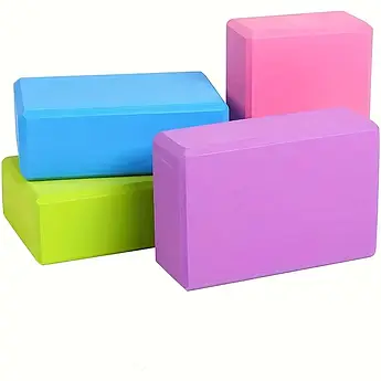 Блок для йоги 23х15х7.5 см Різні кольори