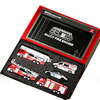 Набір металевих машинок зі світлом і звуком Рятувальна техніка 5 шт Чорний