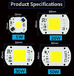 №13 LEd Smart IC 40w 6500K Светодиод 40w светодиодная матрица 40w с драйвером на борту, фото 6