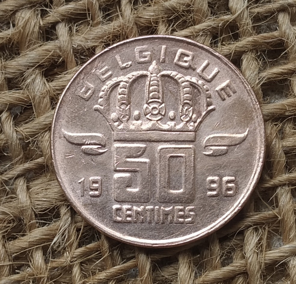 50 сантимiв 1996 року. Бельгiя