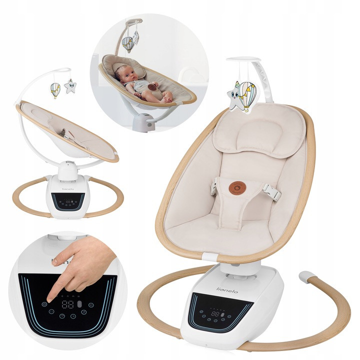 Кресло-качалка Lionelo OLIVIA BEIGE NATURAL