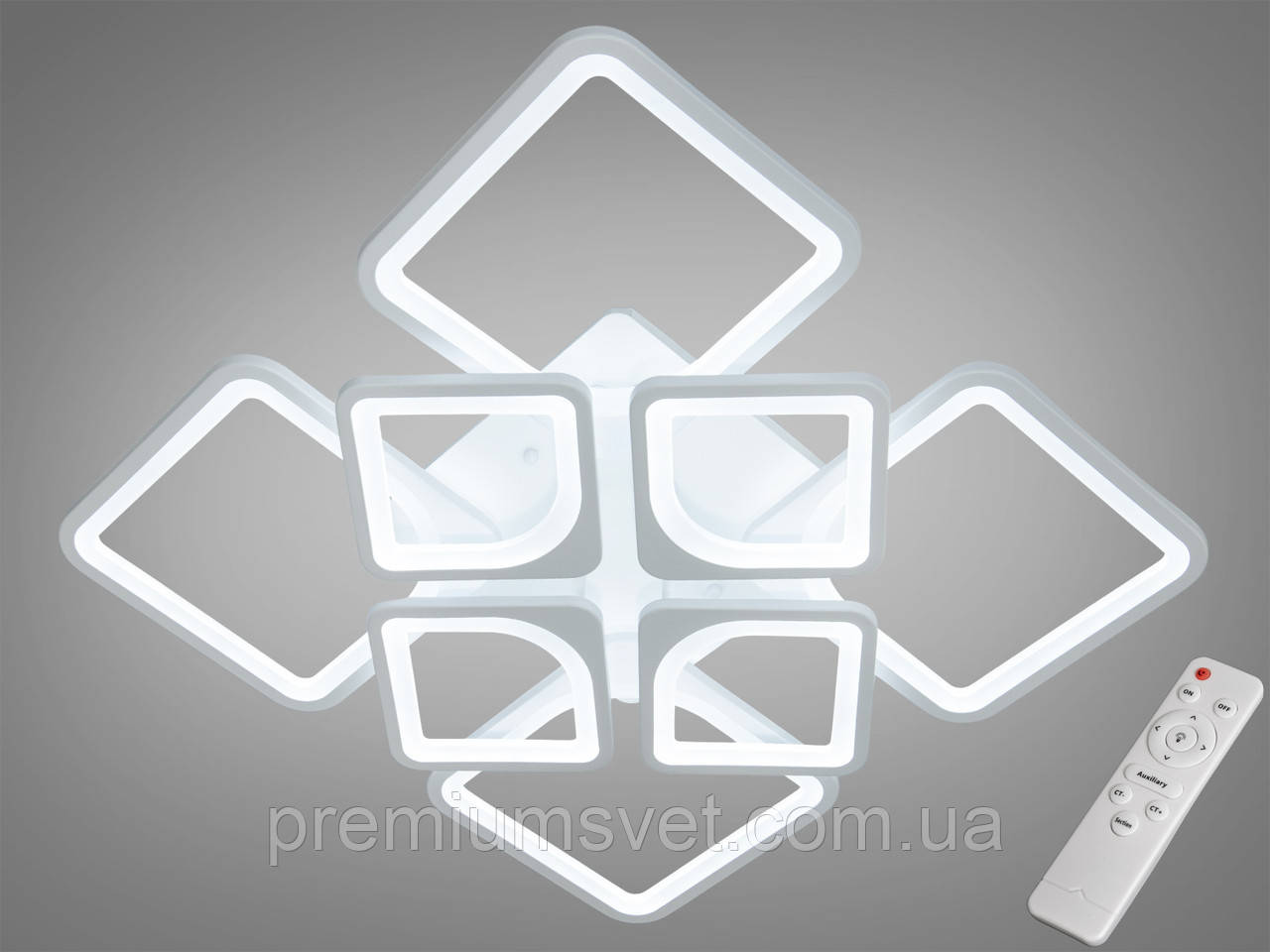 Люстра стельова світлодіодна H8060/4+4WH LED 3 color dimmer, фото 1