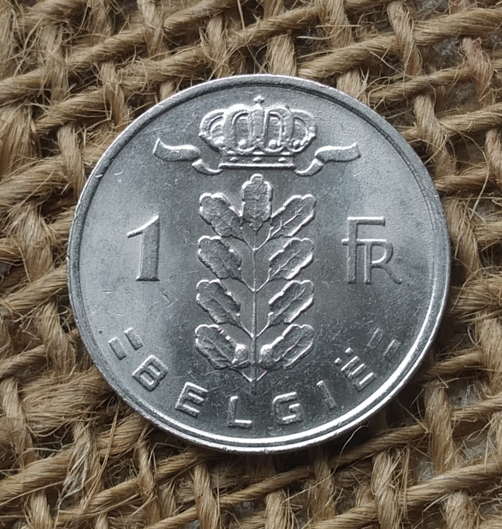 1 франк 1980 року. Бельгiя