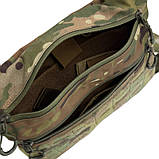 Чоловіча сумка через плече, тактична, мультикам, з патч панеллю, матеріал Кордура., фото 7