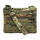 Чоловіча сумка через плече, тактична, мультикам, з патч панеллю, матеріал Кордура., фото 4