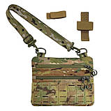 Чоловіча сумка через плече, тактична, мультикам, з патч панеллю, матеріал Кордура., фото 3