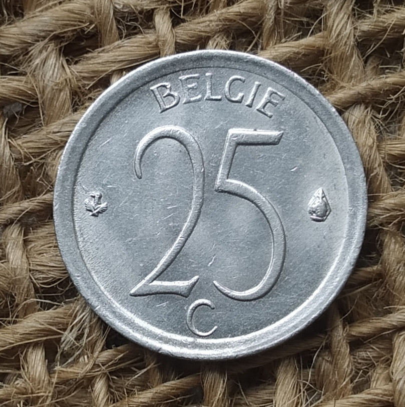 25 сантимiв 1972 року. Бельгiя