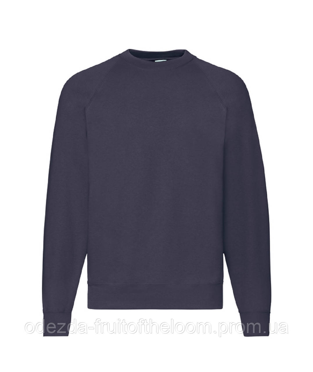 Глибокий Темно-Синій чоловічий реглан великого розміру Classic raglan sweat Fruit of the Loom