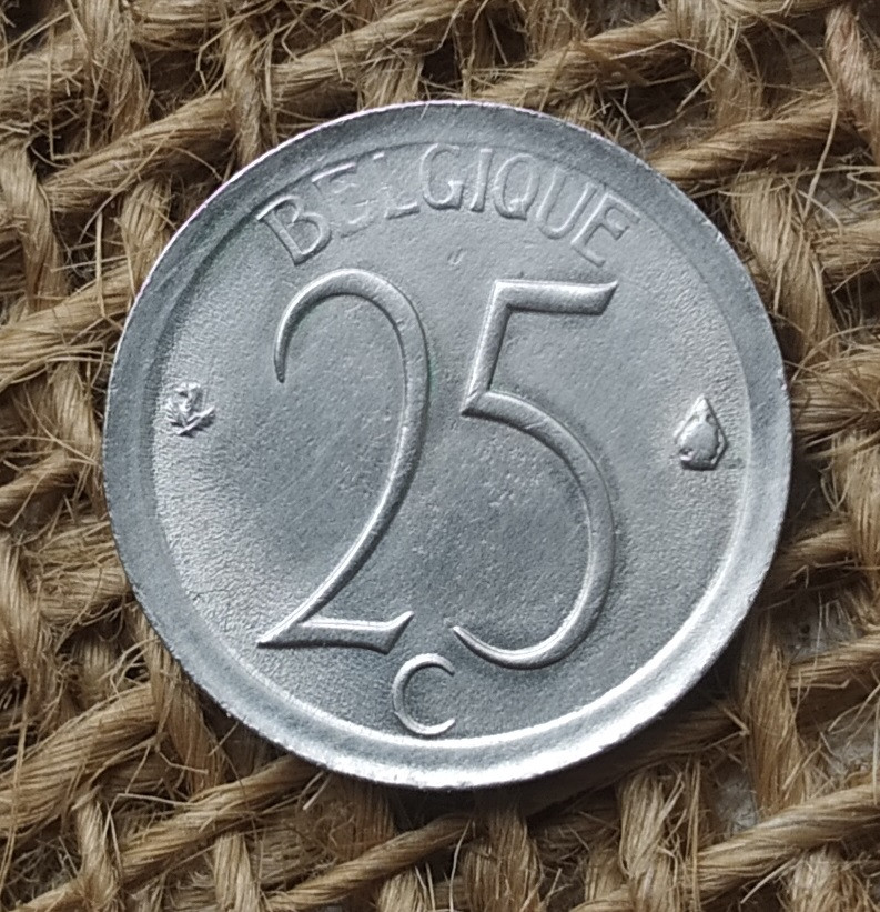 25 сантимiв 1972 року. Бельгiя