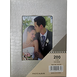 Фотоальбом "Сімейний з віконцем" фото 200/10х15см світло-сірий