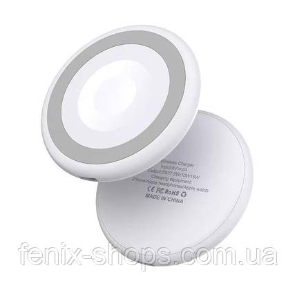 Бездротовий зарядний пристрій Wireless Charge CF20 для смартфонів 15W Білий, фото 1