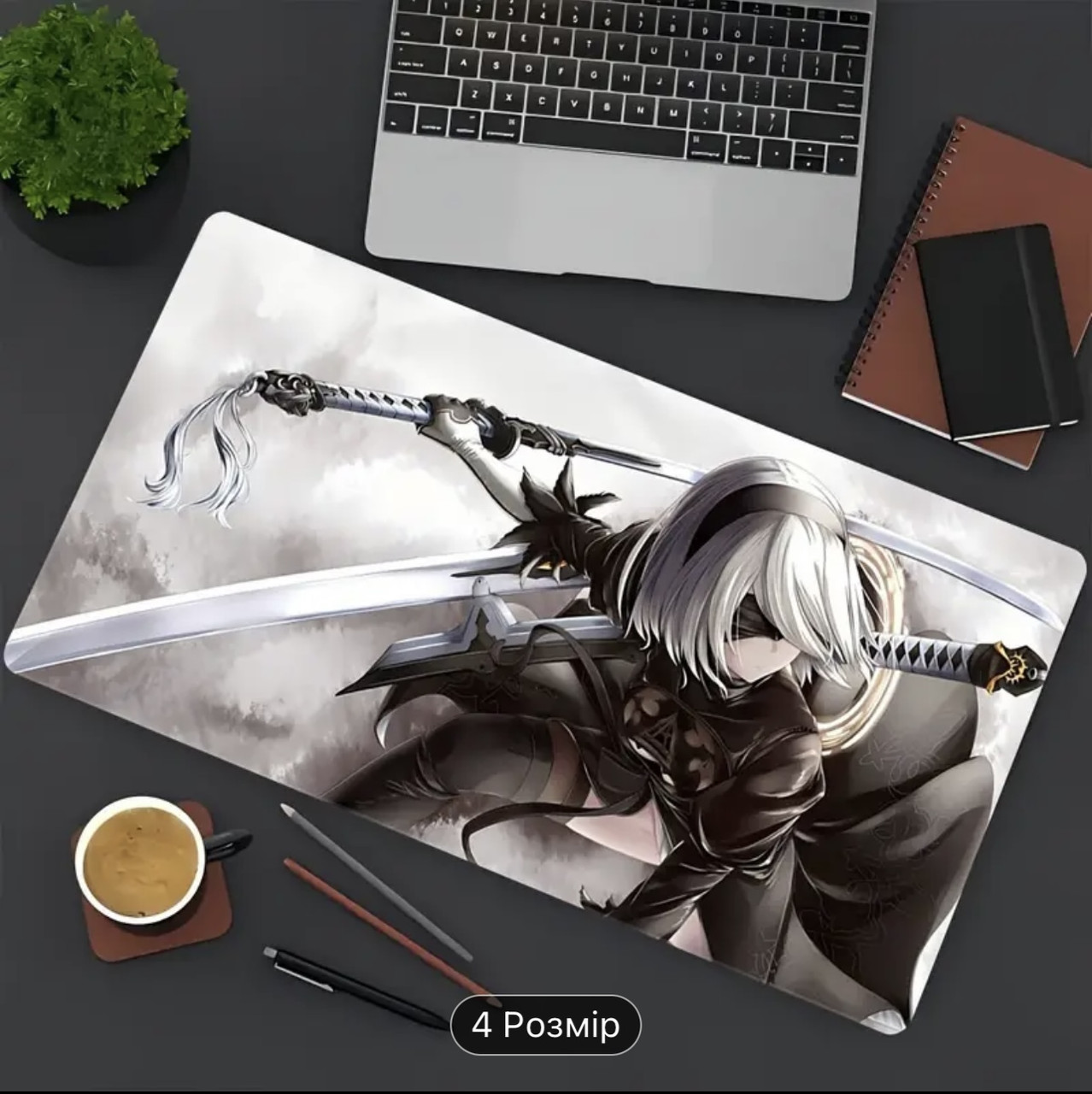 Килимок для миші з дизайном дівчини аніме , розмір 60/30, фото 1