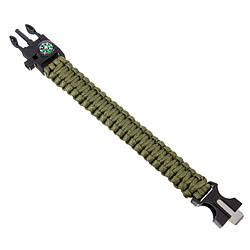Паракордовий браслет з компасом 5 в 1 Solve Olive (KT6008912)