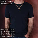 Позолочений срібний ланцюжок і хрестик. Ланцюг бісмарк і кулон. 50 см, фото 9