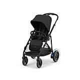 Коляска прогулянкова з двомісним шасі Cybex eGazelle S BLK Moon Black Чорна, фото 5